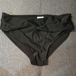 ZYIA Black High-Waisted Swim Bottom